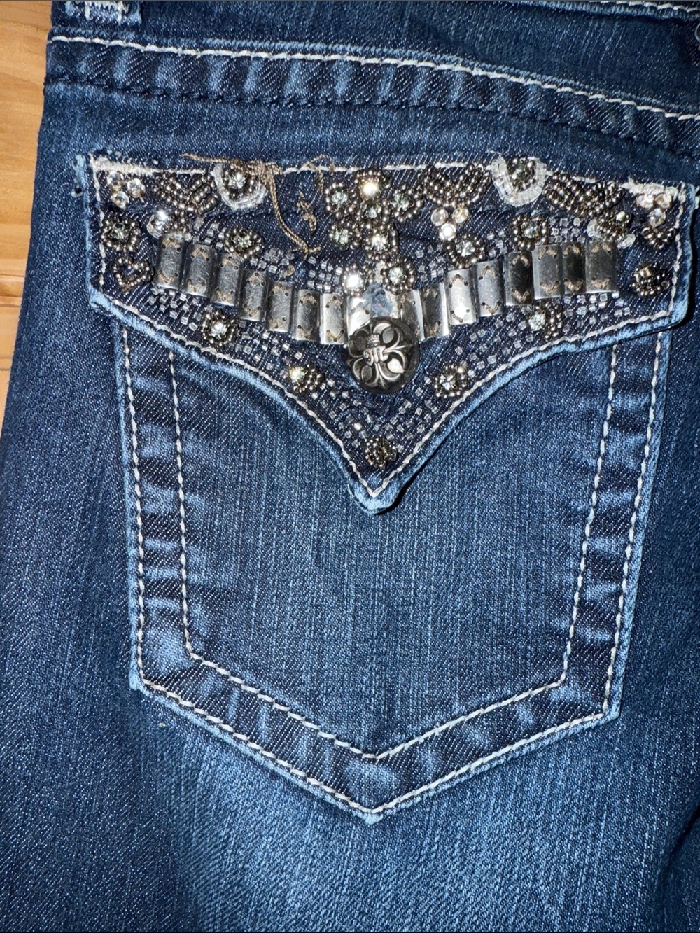 Miss Me Skinny Jeans JP46565 Dark Wash 26 Denim - Picture 3 of 6